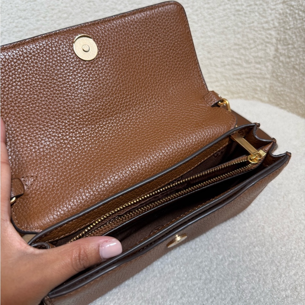 Tory Burch Tan Leather Crossbody Bag - Picture 4 of 11